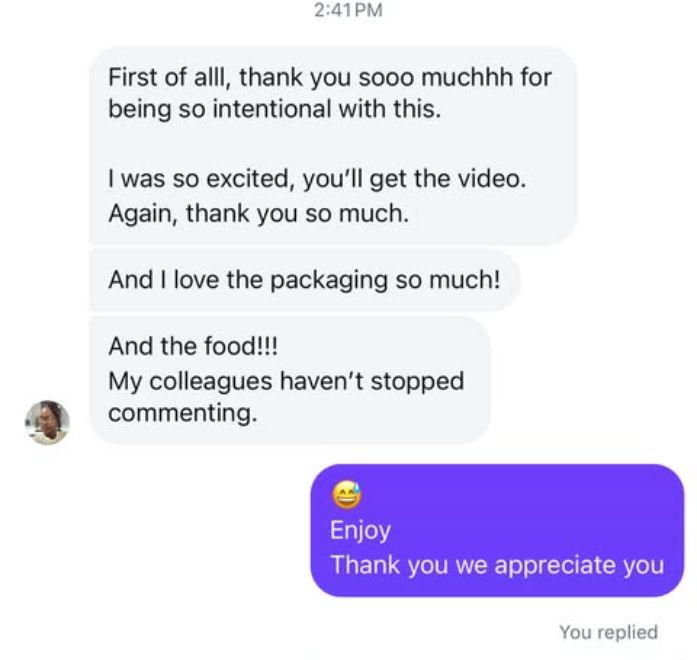 Verified HOTM Customer Food Review - Home of Tasty Meals